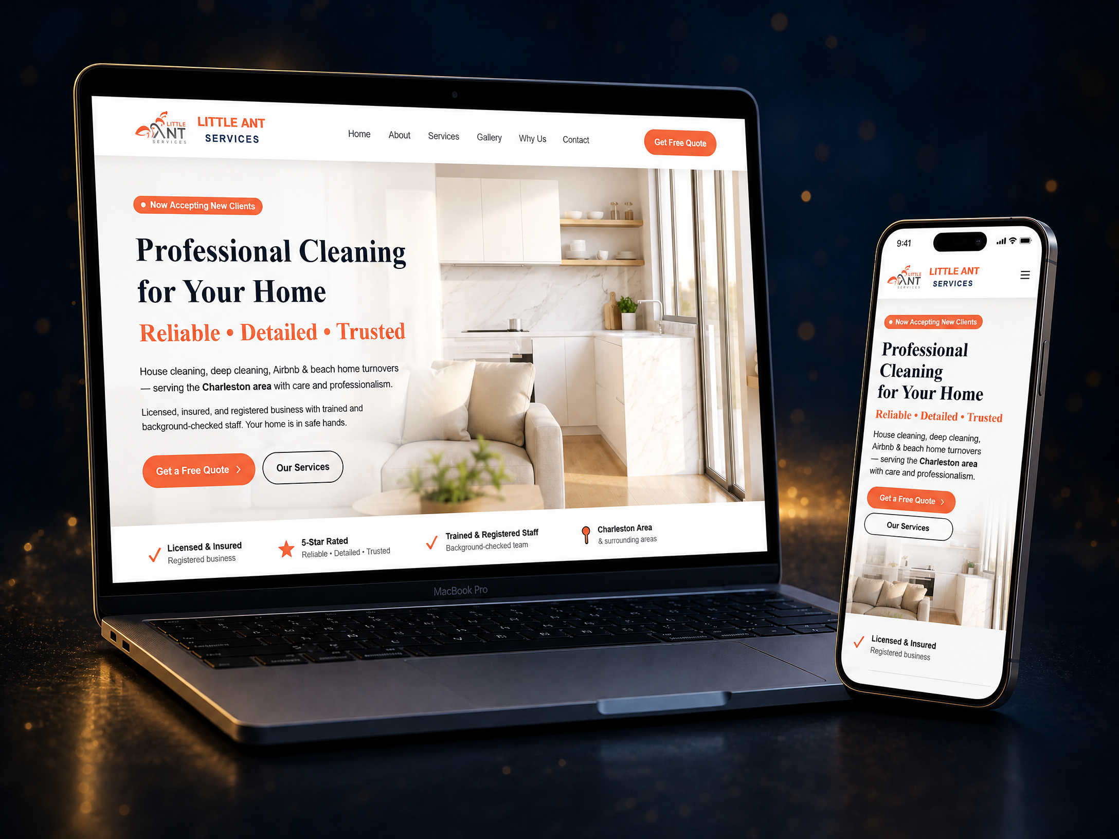 Mockup de site profissional
